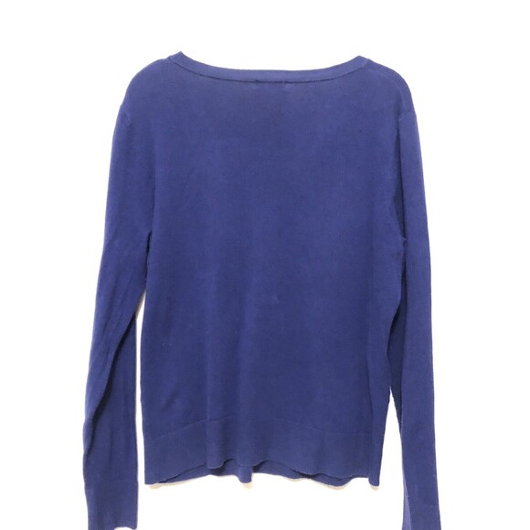 Merona Blue Cardigan Sweater Large Womans Ladies Button Up - Picture 2 of 2